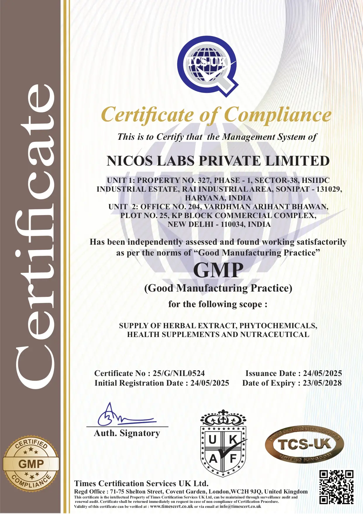 Certificate